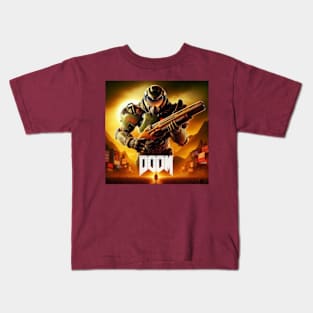 Doom Guy Big Gun Kids T-Shirt